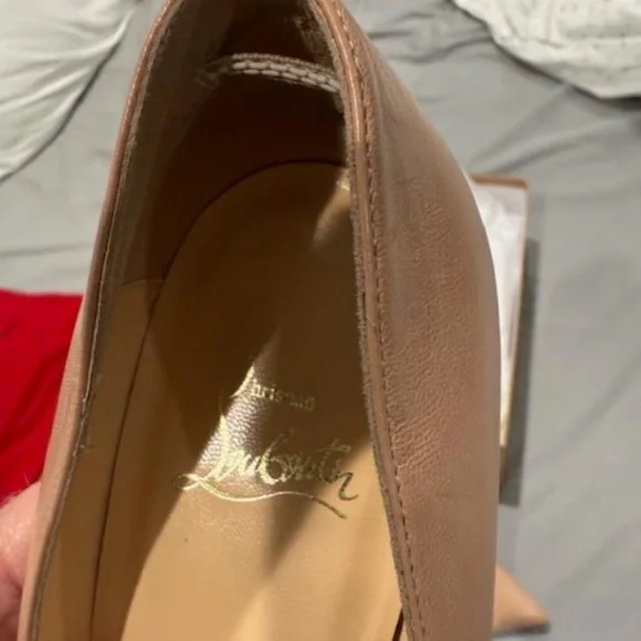 CHRISTIAN LOUBOUTIN kid leather Heels - "PIGALLE 100" -Color "NUDE", Size EU 40 - Picture 3 of 5